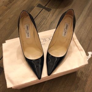 Jimmy Choo Abel Patent Leather - Navy - size 8.5
